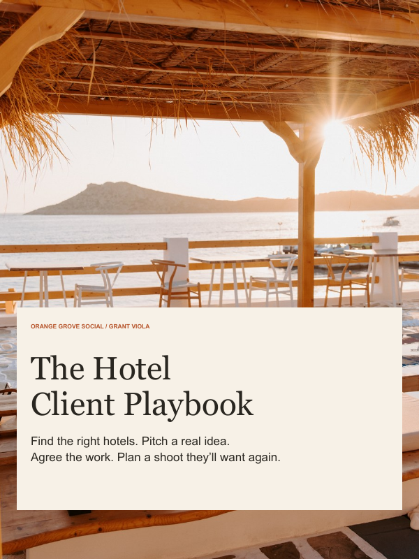 Cover of The Hotel Client Playbook by Orange Grove Social